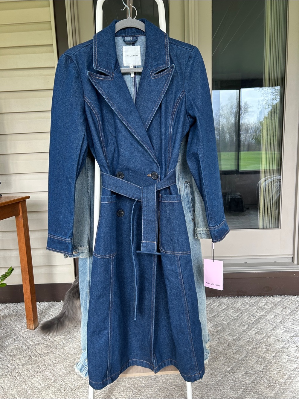 Avec Les Filles Dark Blue Denim Jacket